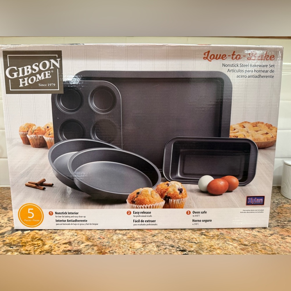 Gibson Home Nonstick Bakeware Set - Black
